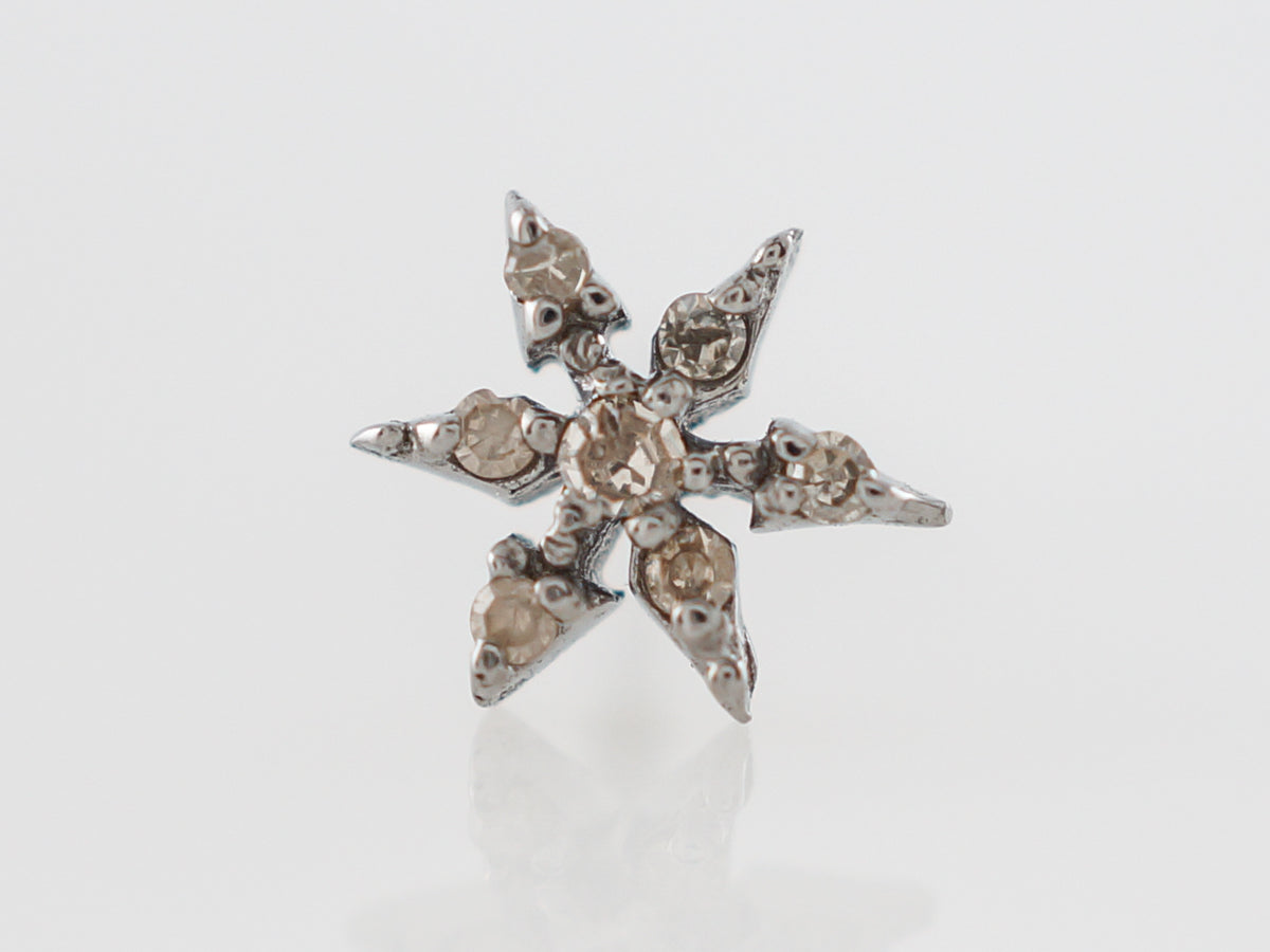 Earrings Modern .04 Round Brilliant Cut Diamonds in Sterling Silver