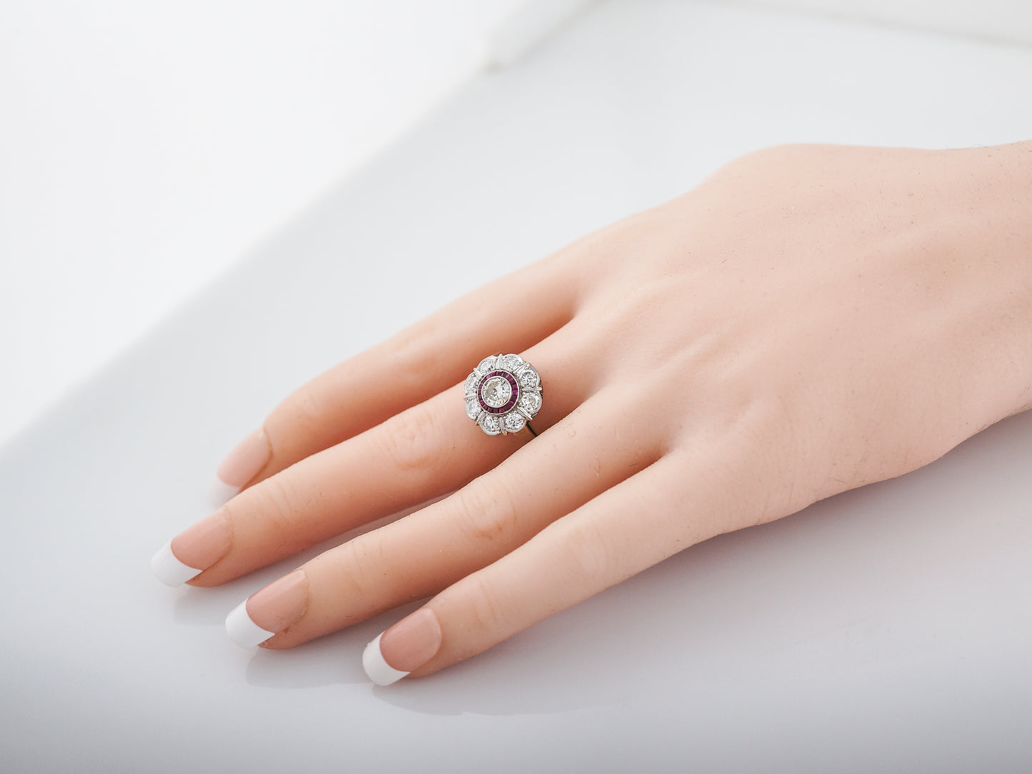 Engagement Ring Modern .67 Round Brilliant Cut Diamond in Platinum