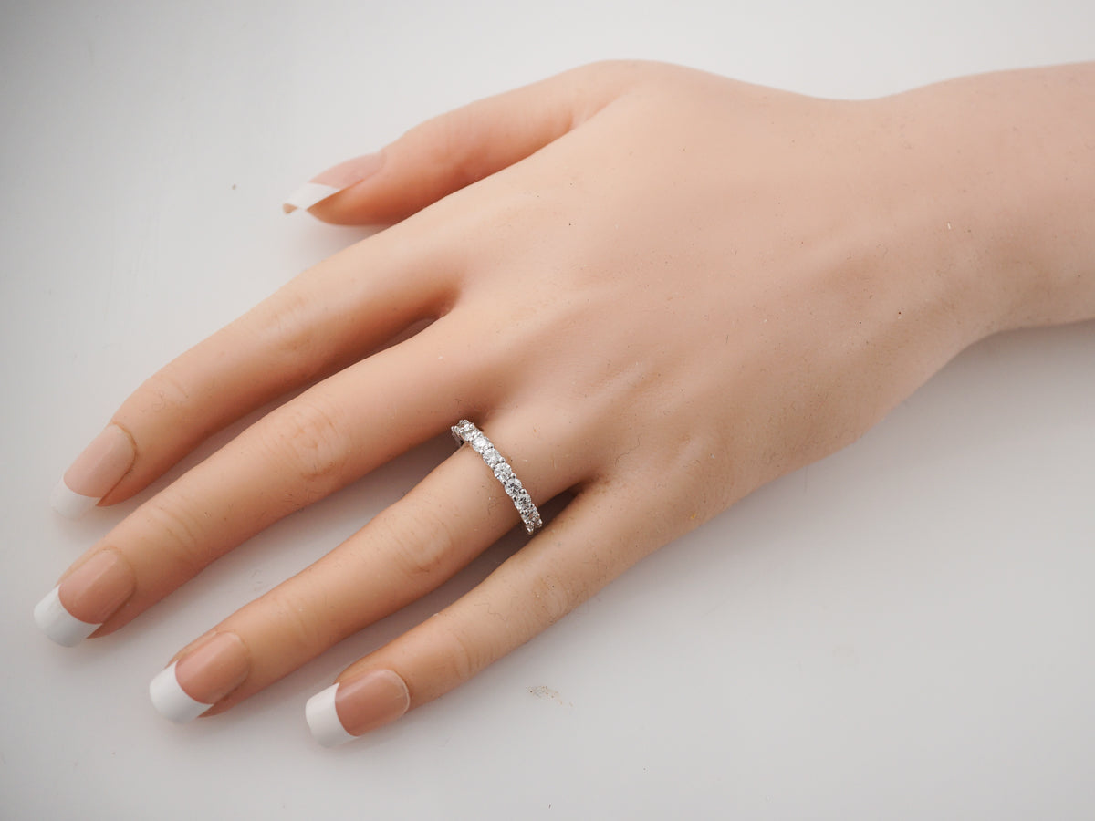 2 Carat Round Brilliant Cut Diamond Eternity Wedding Band in Platinum
