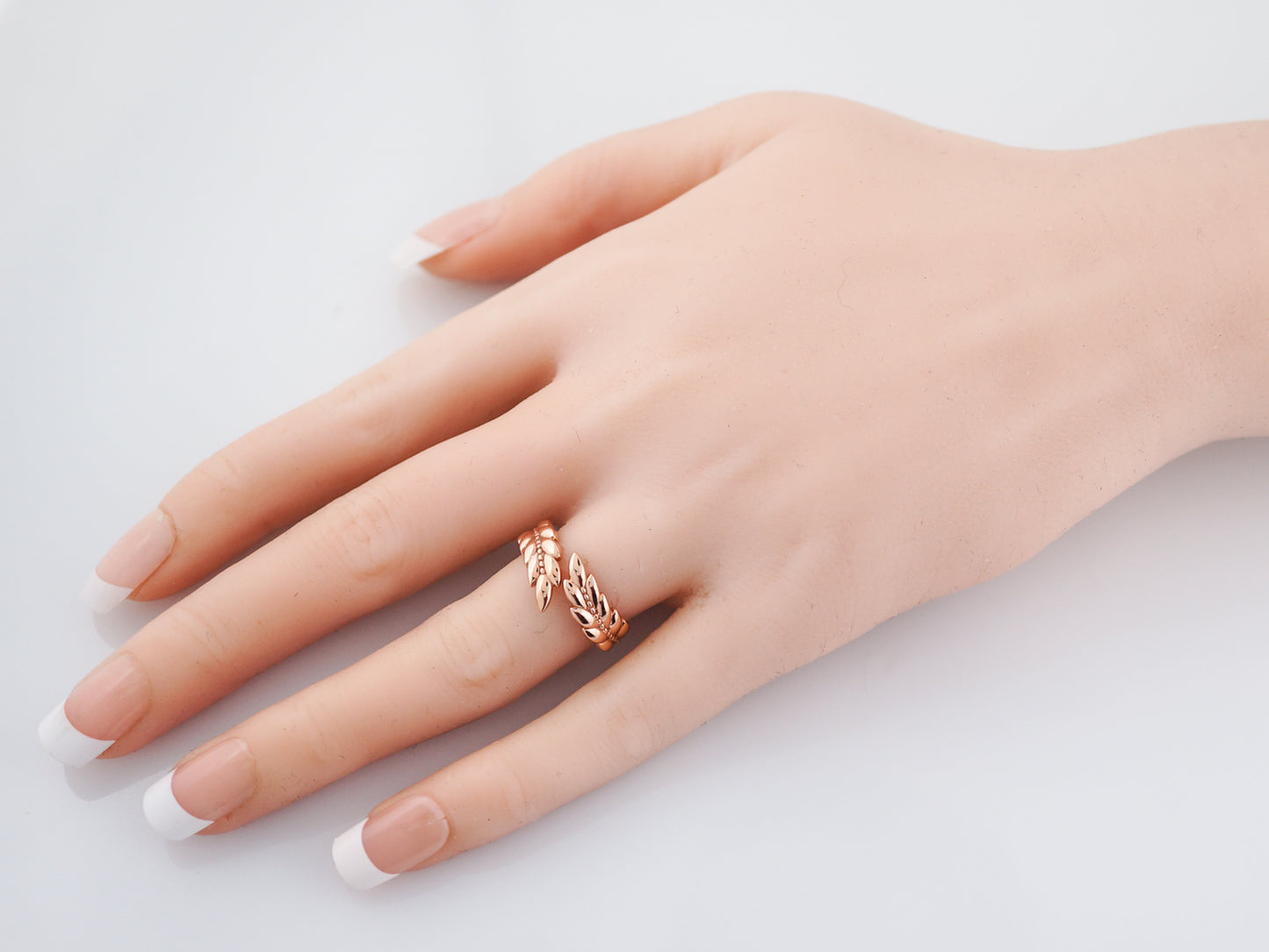 Feather Ring Modern in 14k Rose Gold