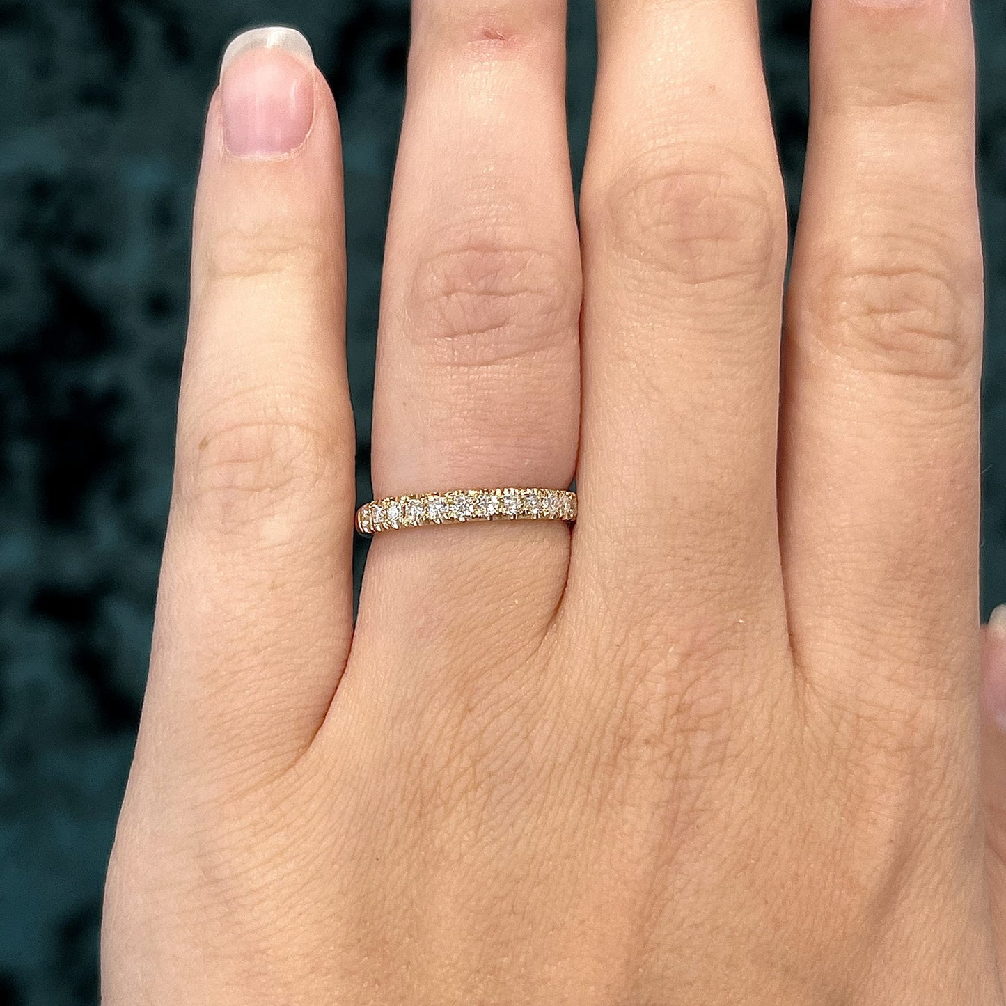 .40 Half Eternity Diamond Wedding Band in 14k Yellow Gold