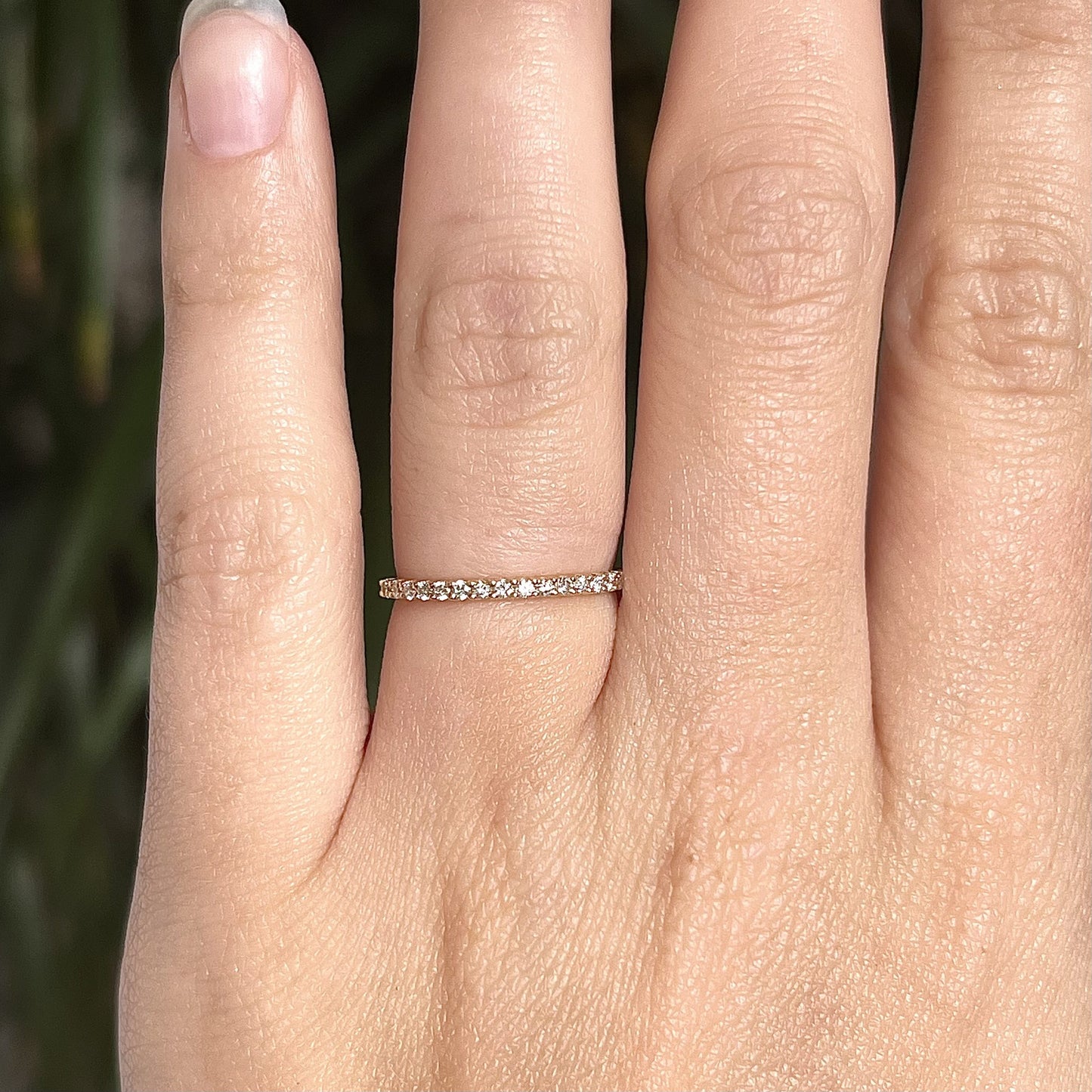 .23 Thin Diamond Wedding Band in 14k Yellow Gold