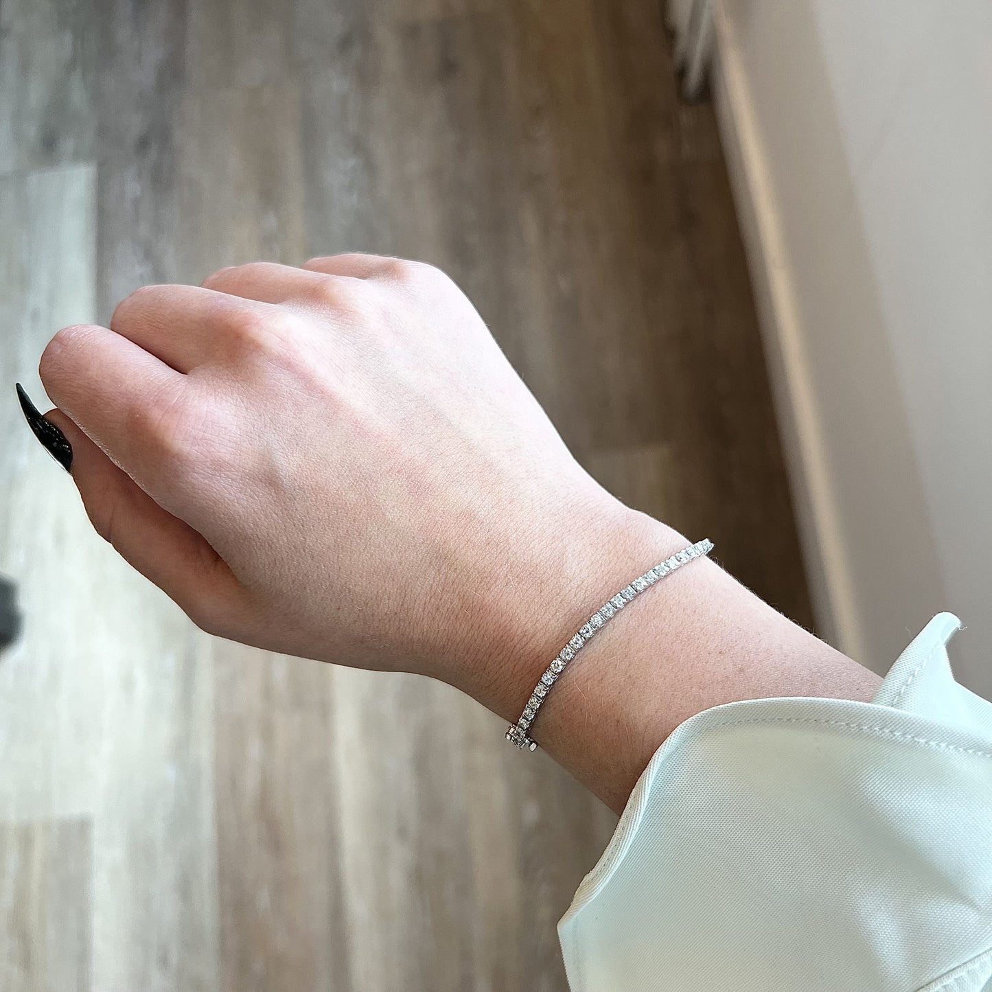 Classic Diamond Tennis Bracelet in 18k White Gold