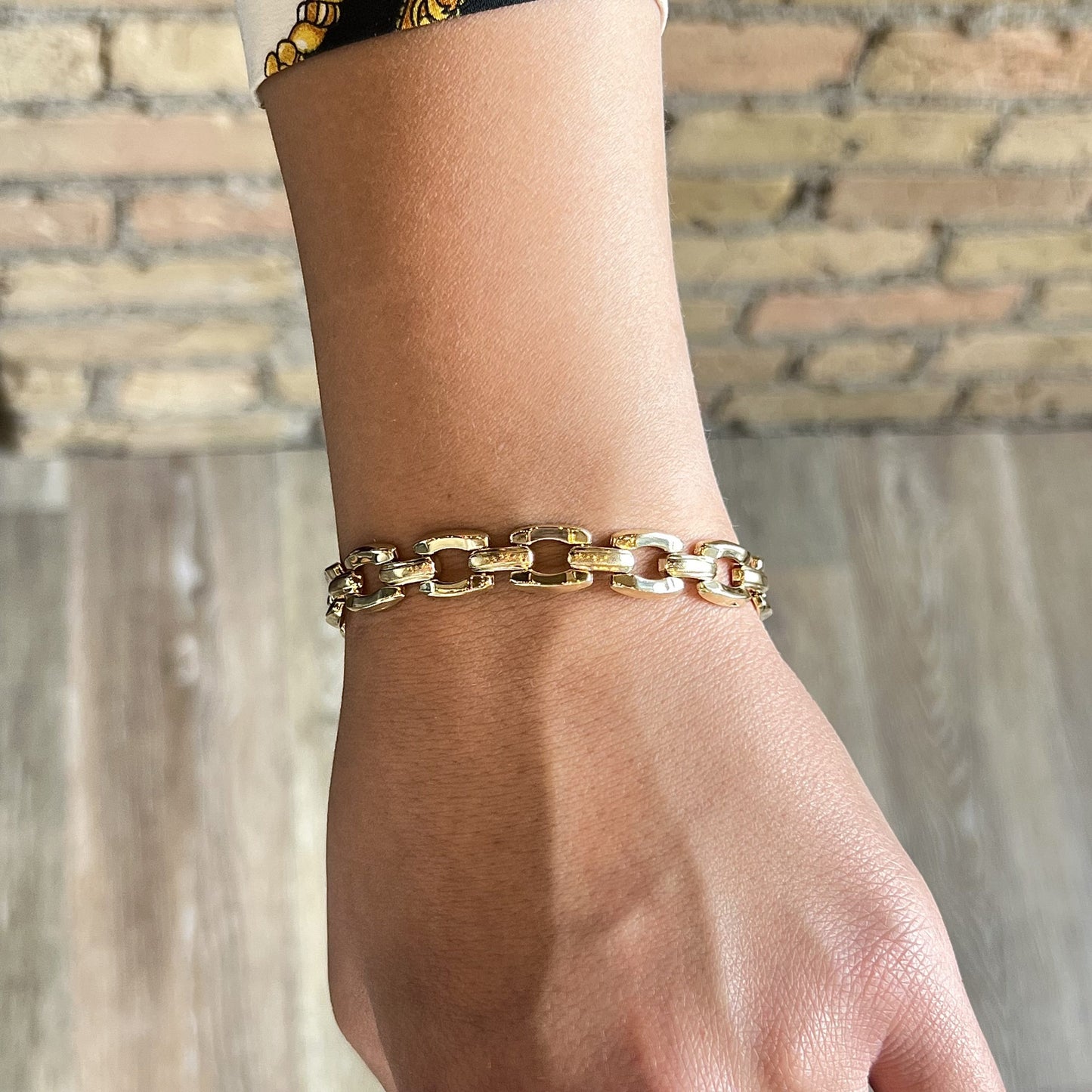 Modern Open Link Chain Bracelet in 14k Yellow Gold