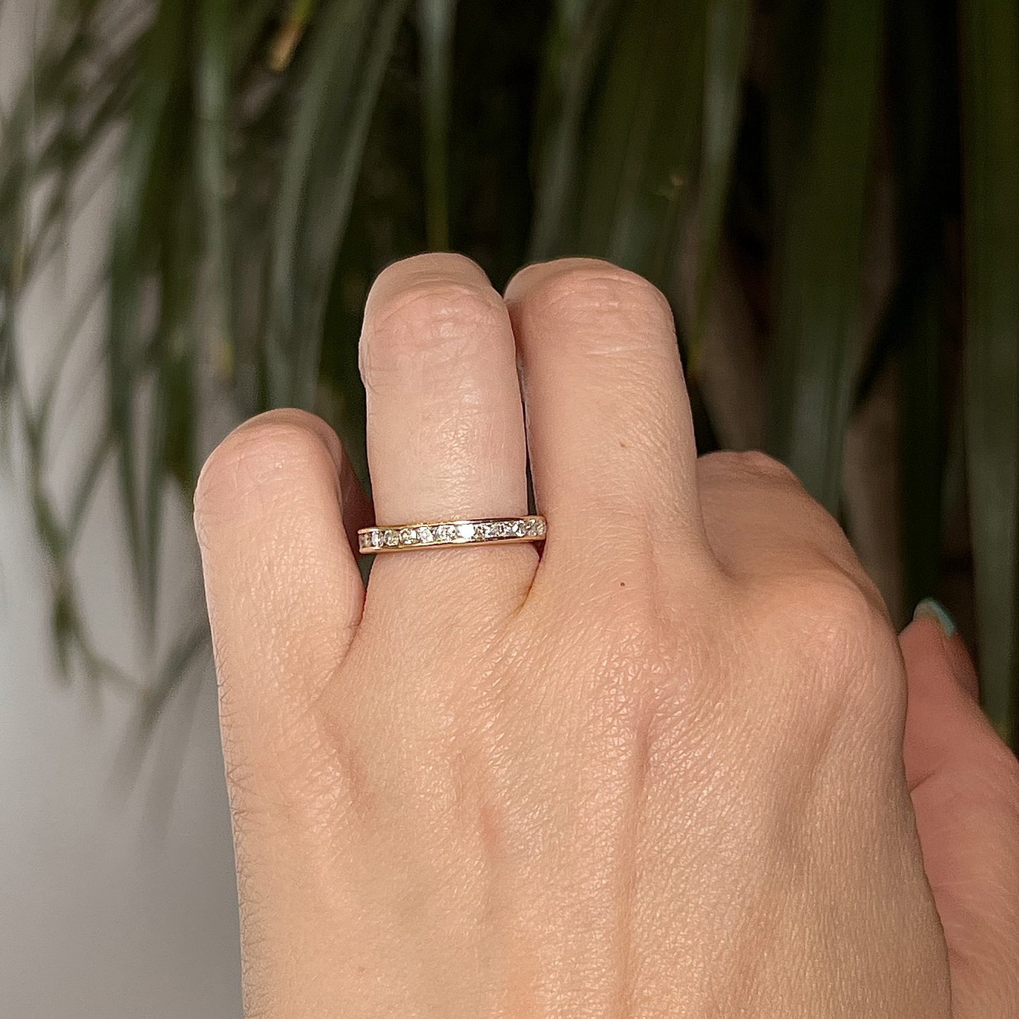 .90 Channel Set Diamond Eternity Band in 18k Yellow Gold