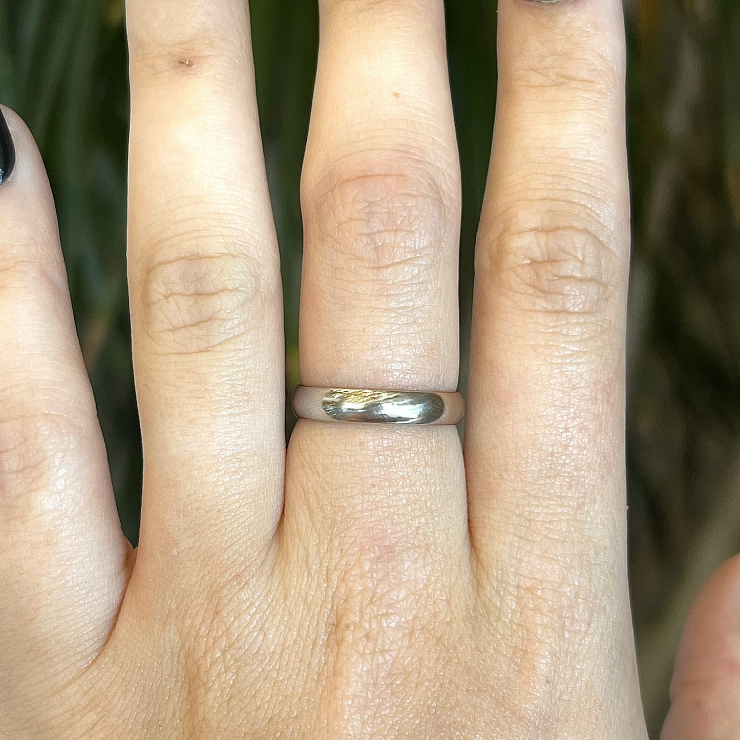 4mm Half Round Wedding Band in Platinum