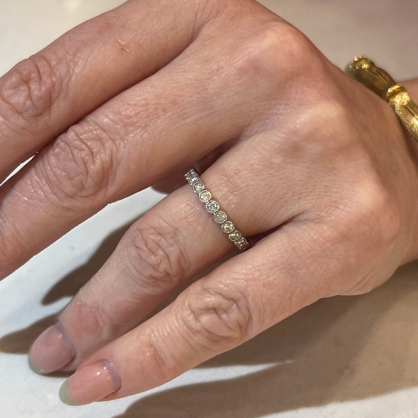 Eternity Band Modern .48 Round Brilliant Cut Diamonds in Platinum