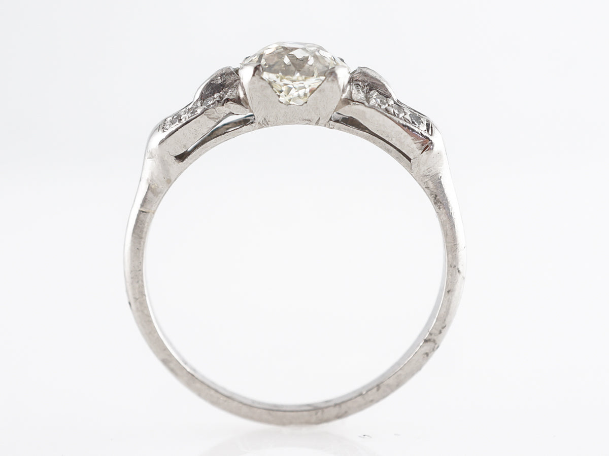 1 Carat Deco Diamond Engagement Ring in Platinum