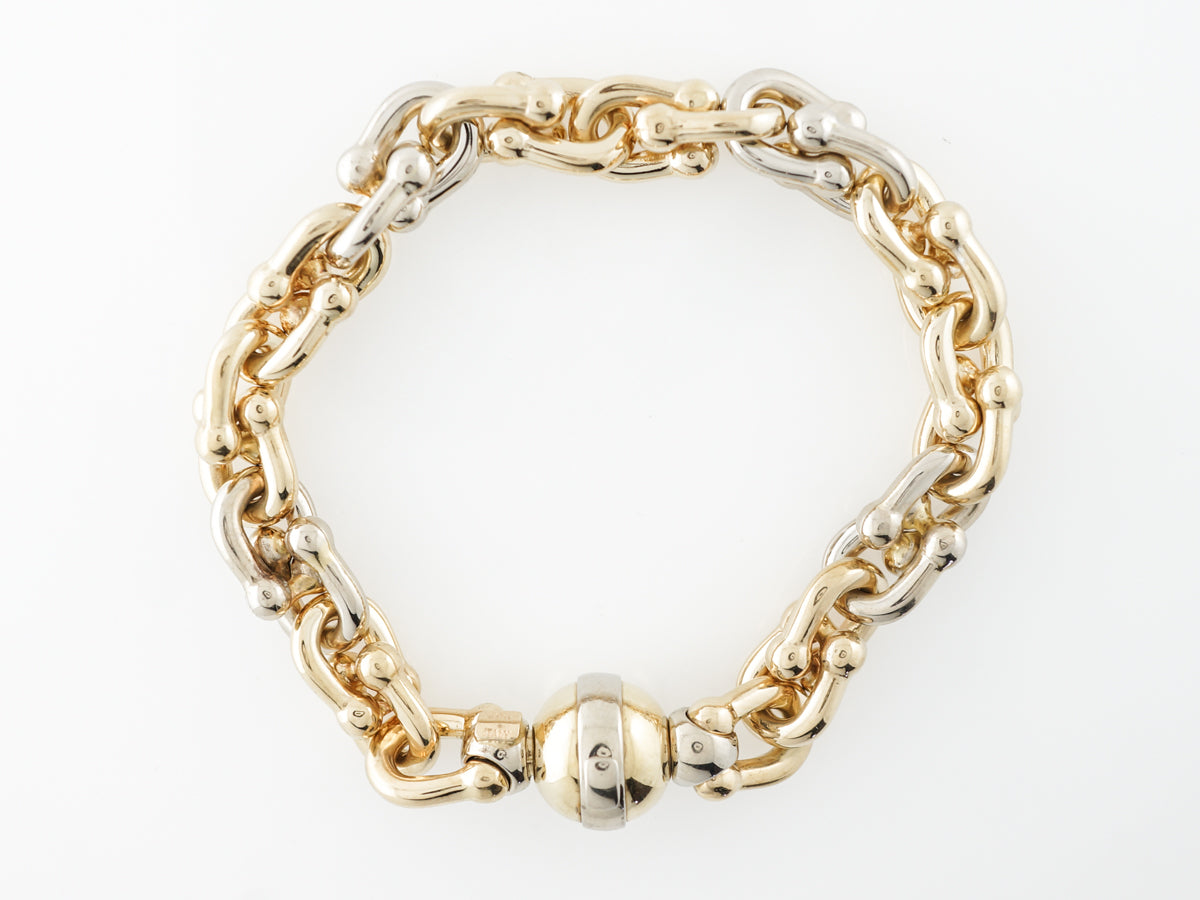 High Polish Link Bracelet in 18k Yellow Gold