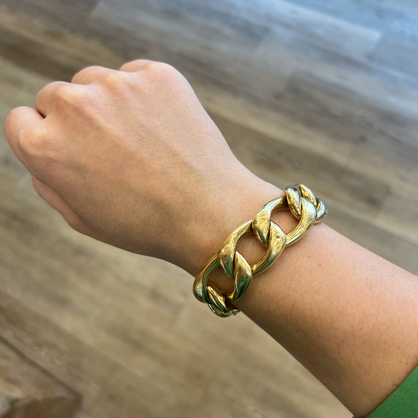 Chunky Open Link Bracelet in 18k Yellow Gold