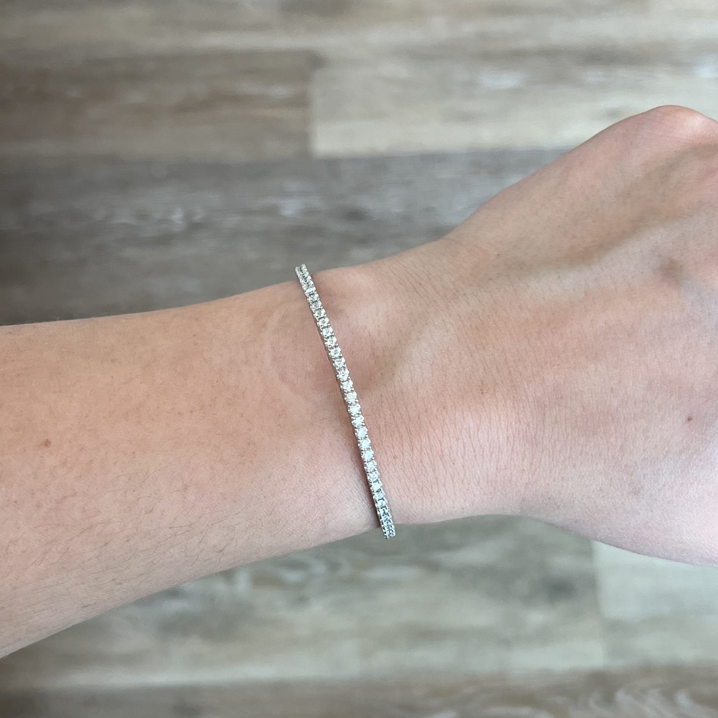 1.94 Diamond Stretch Tennis Bracelet in 18k White Gold