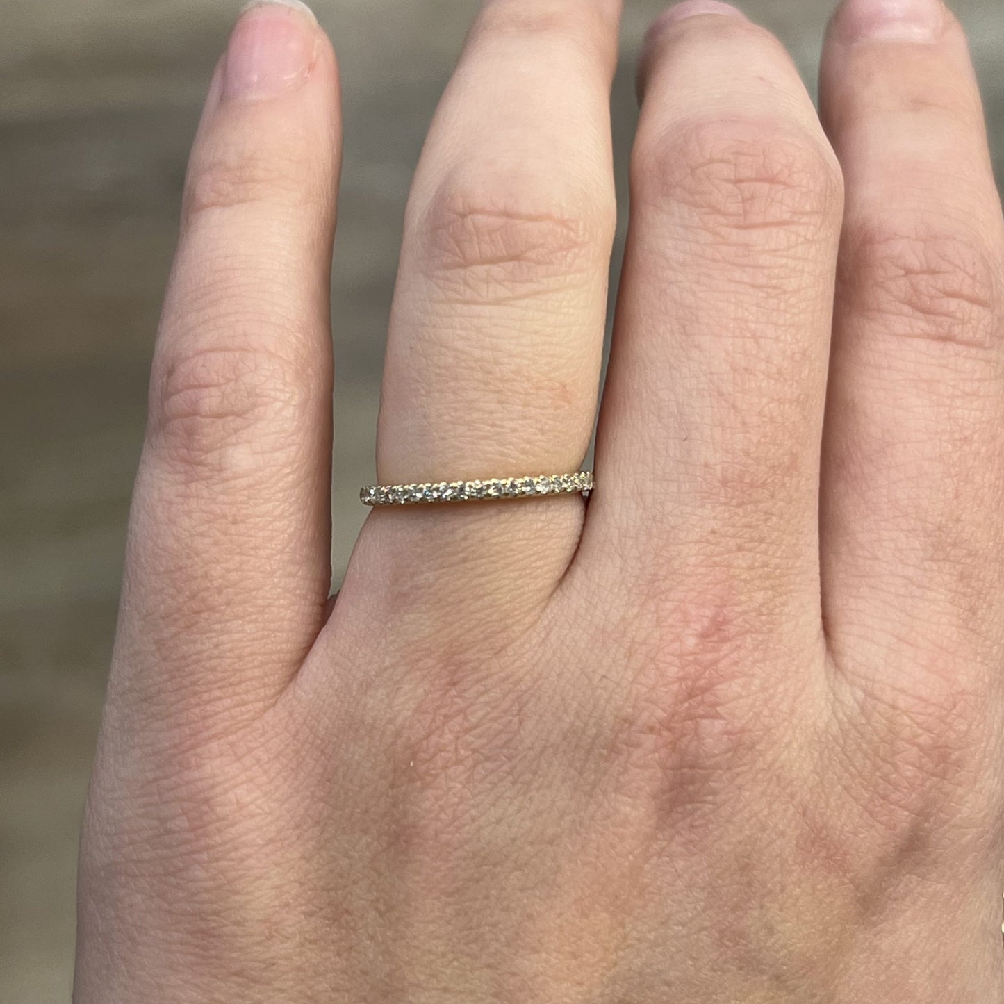 .20 Thin Diamond Wedding Band in 14k Yellow Gold