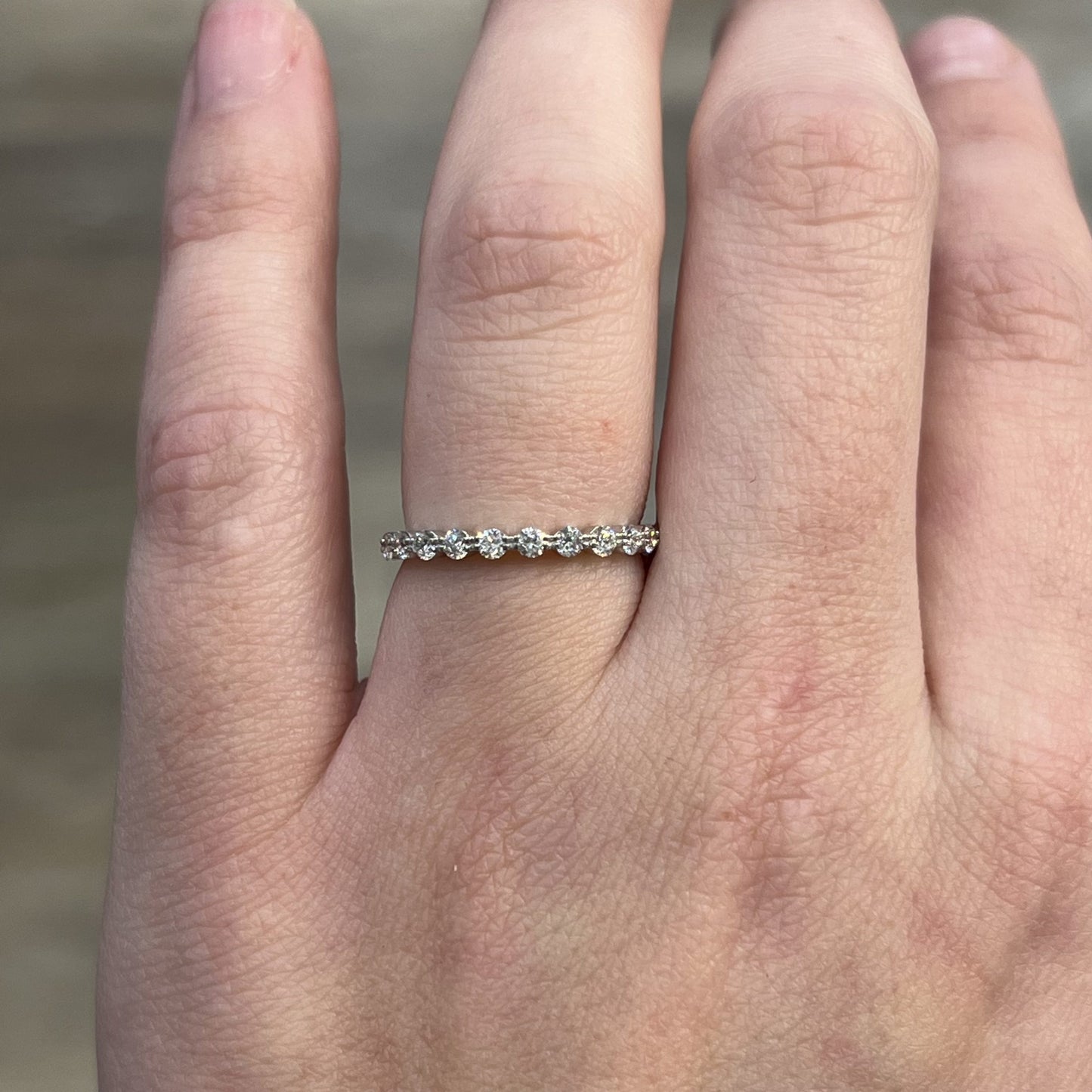 .43 Round Brilliant Cut Diamond Wedding Band in 14k White Gold