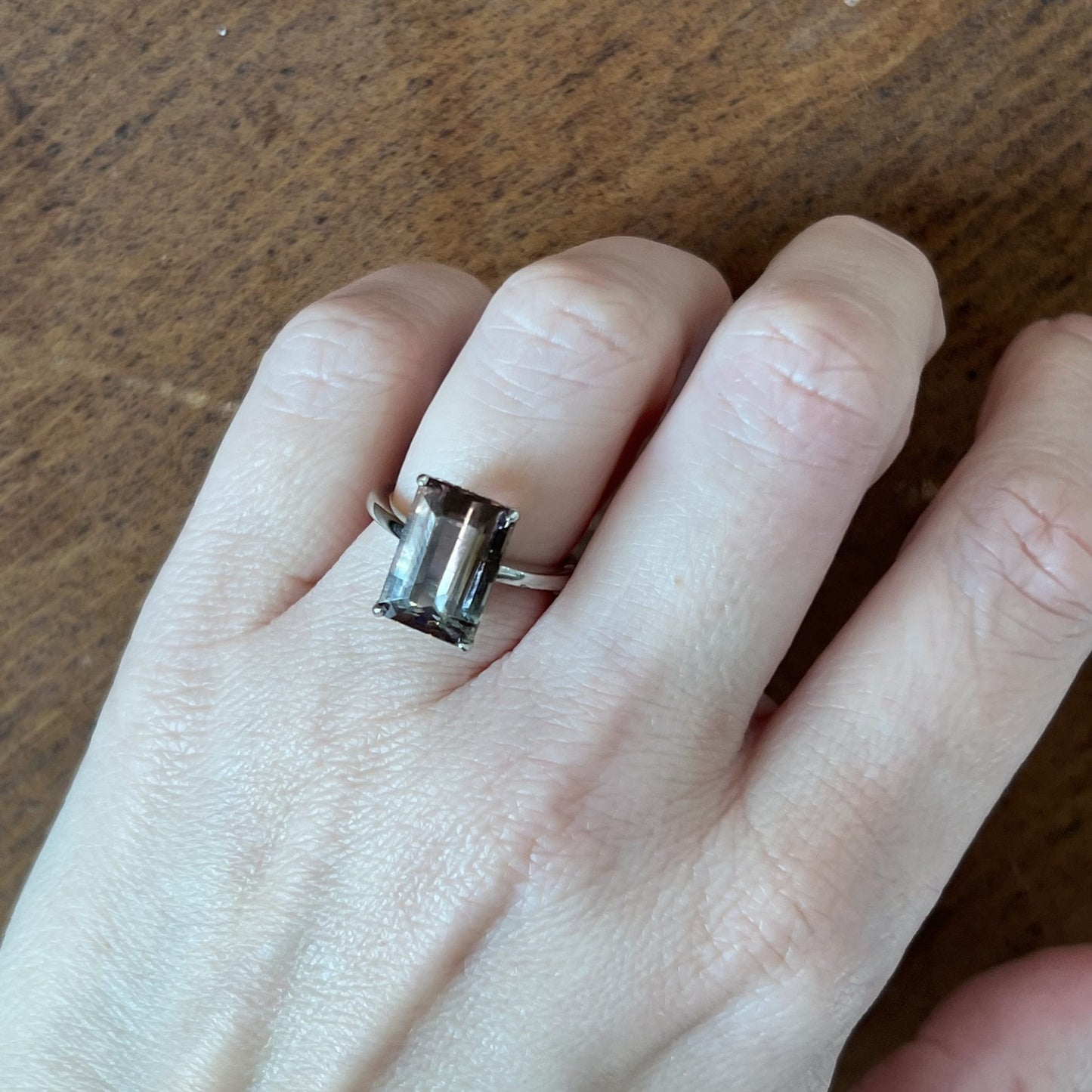 Bi-Color Tourmaline Cocktail Ring in 18k White Gold