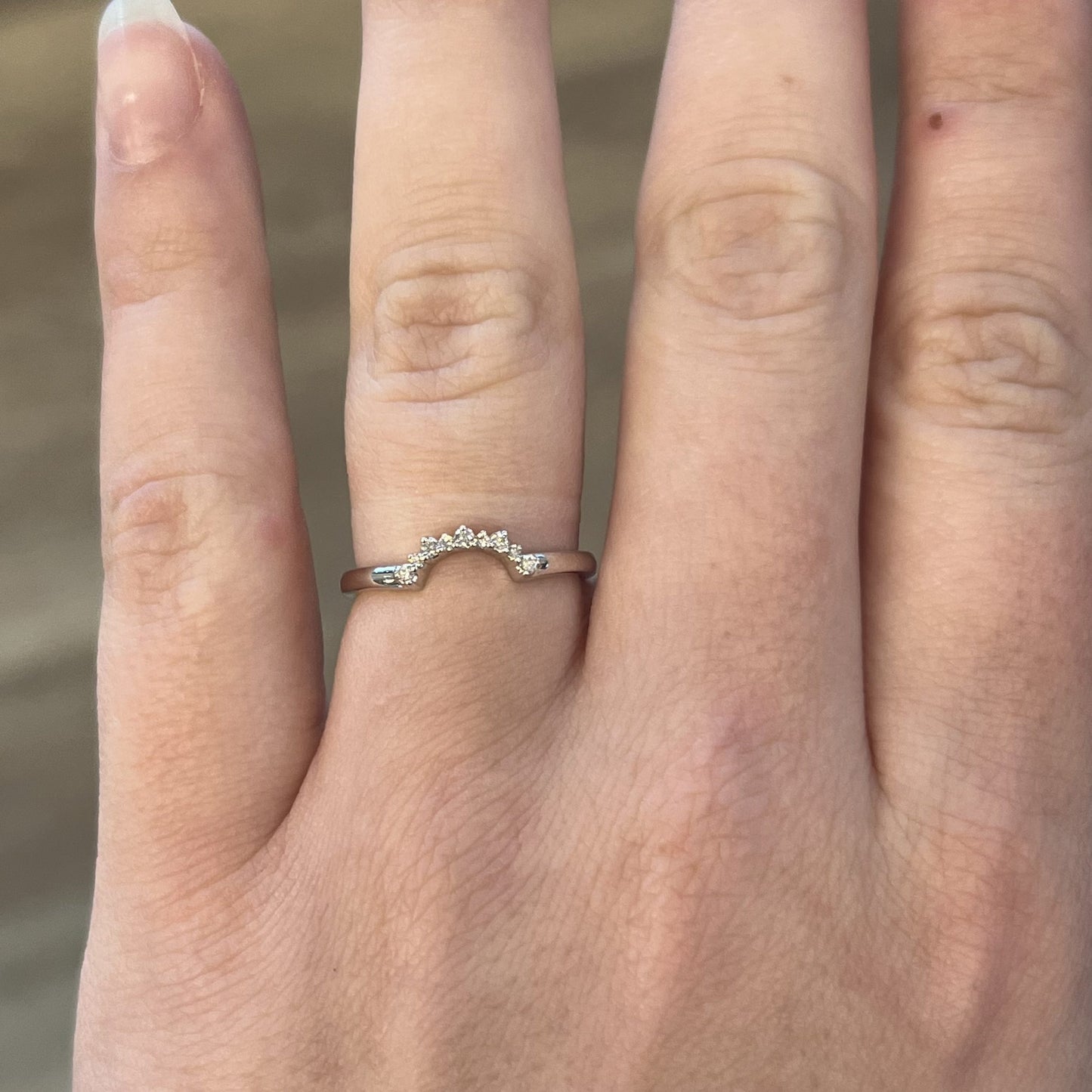 .07 Diamond Tiara Wedding Band in 14k White Gold