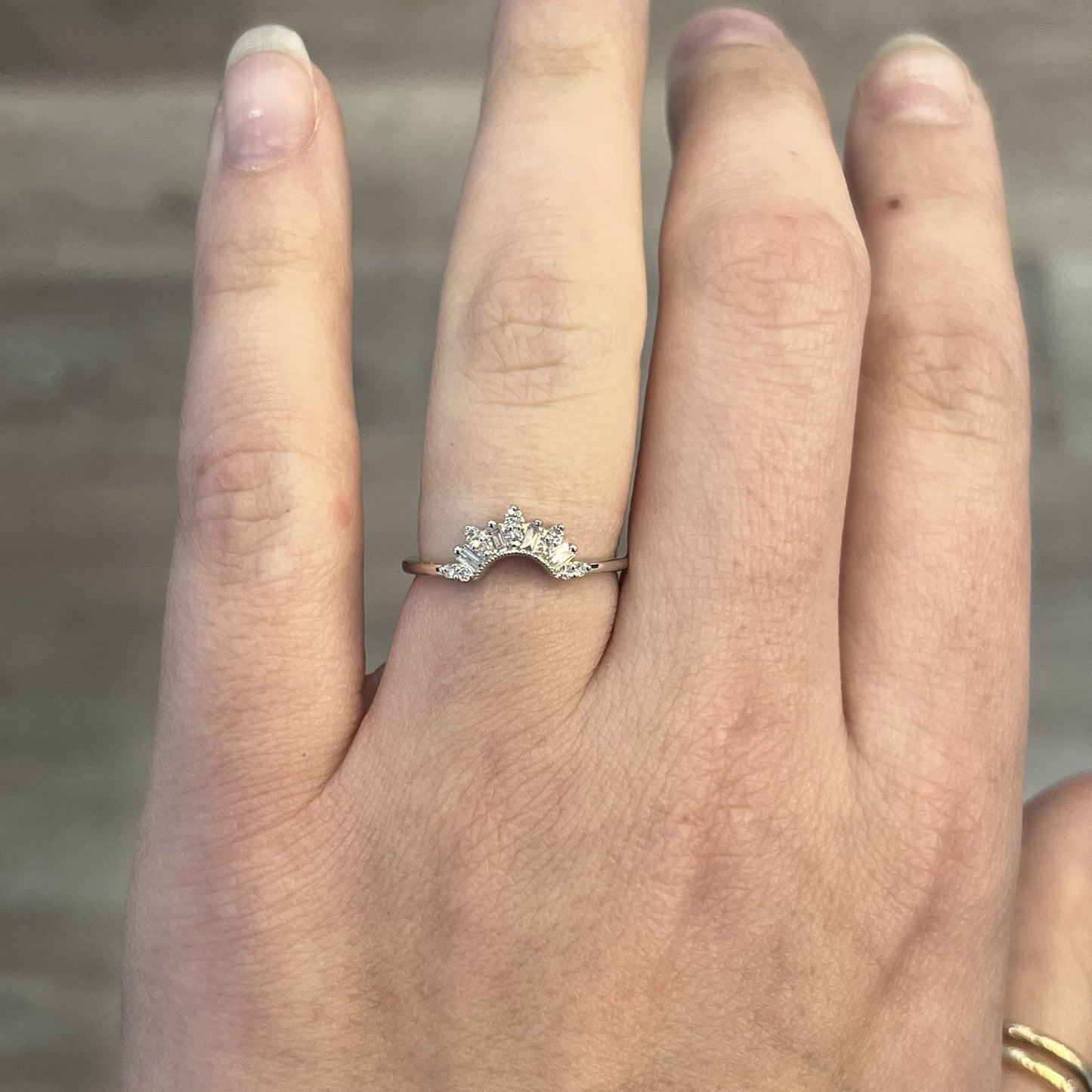 .31 Contour Diamond Wedding Band in 14k White Gold