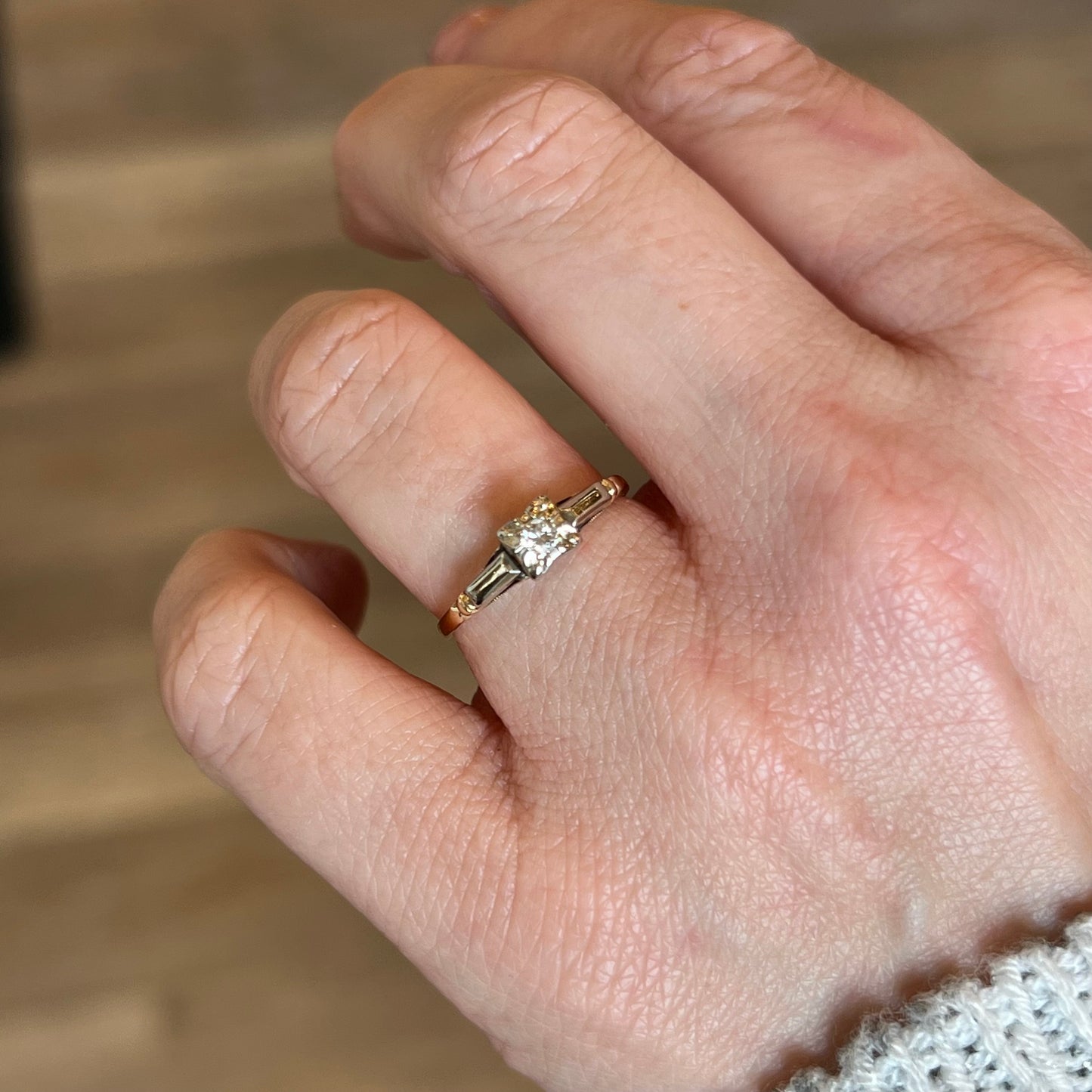 Vintage .07 Diamond Engagement Ring in 14k Gold