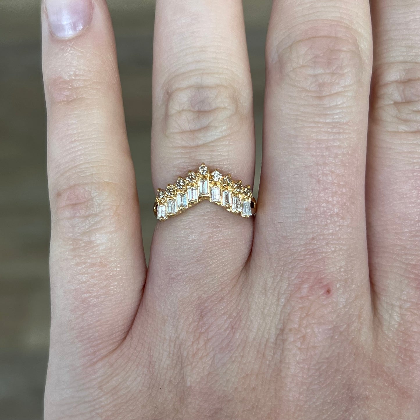 Stacked Diamond Tiara Band in 18k Yellow Gold