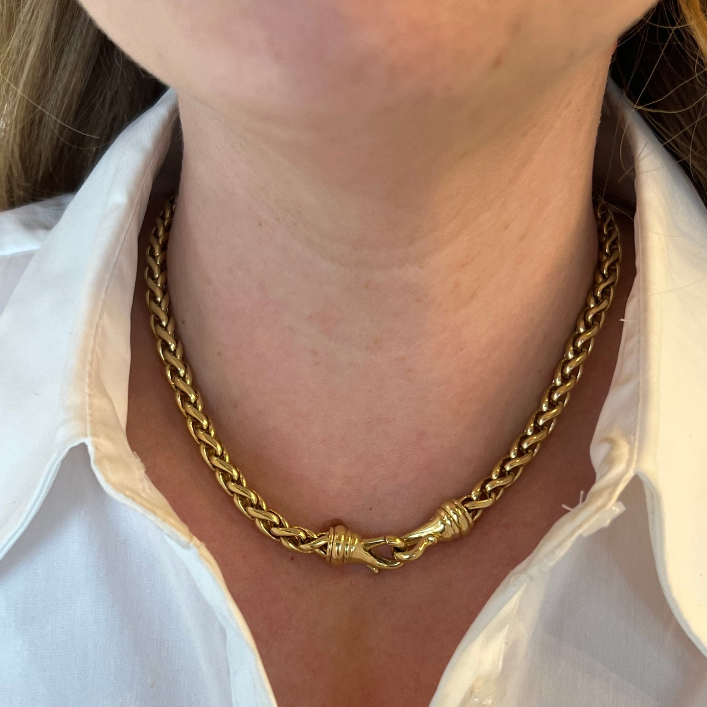 Yurman 6mm Wheat Chain Necklace in 18k Yellow Gold