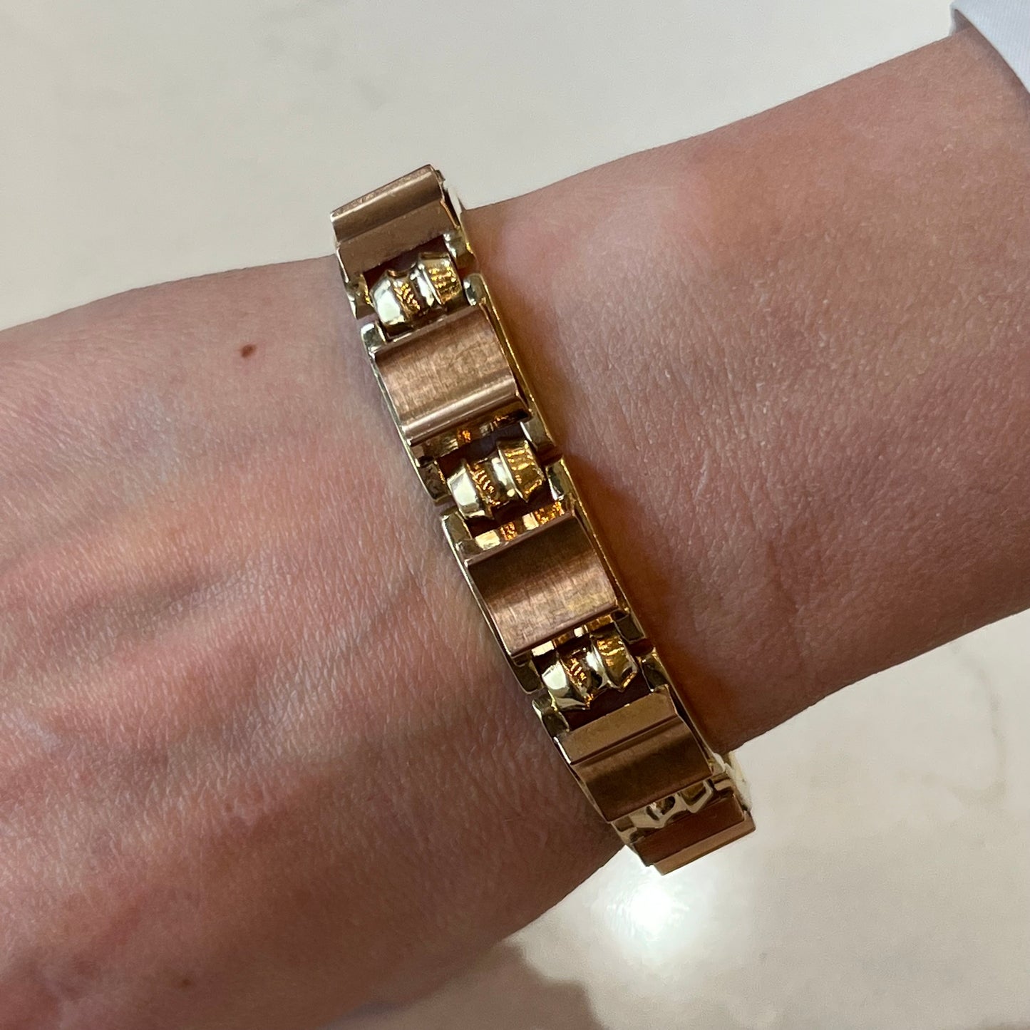 Bracelet Retro in 14k Rose & Yellow Gold