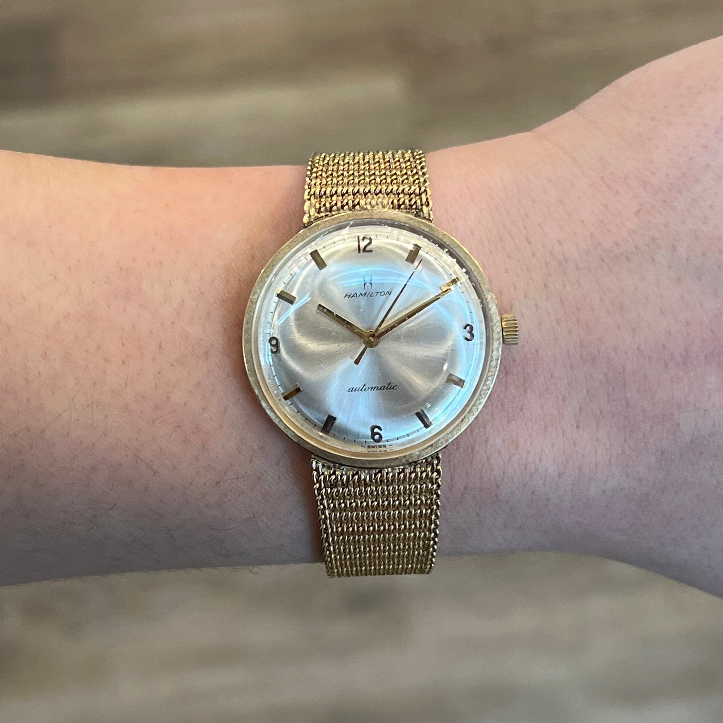 Vintage Watch Mid-Century Hamilton 1960's in 14k Yellow Gold