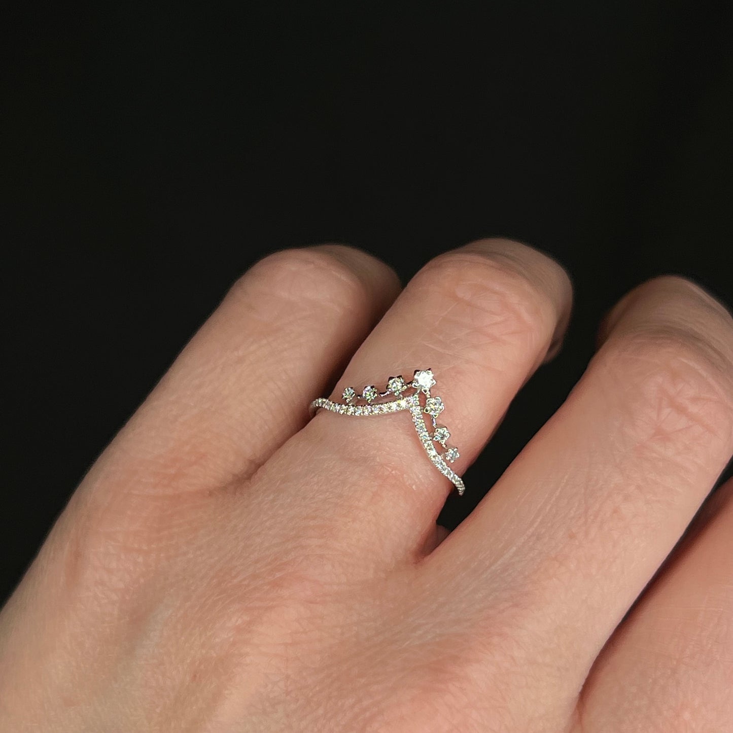 .22 Tiara Diamond Wedding Band in 14k White Gold