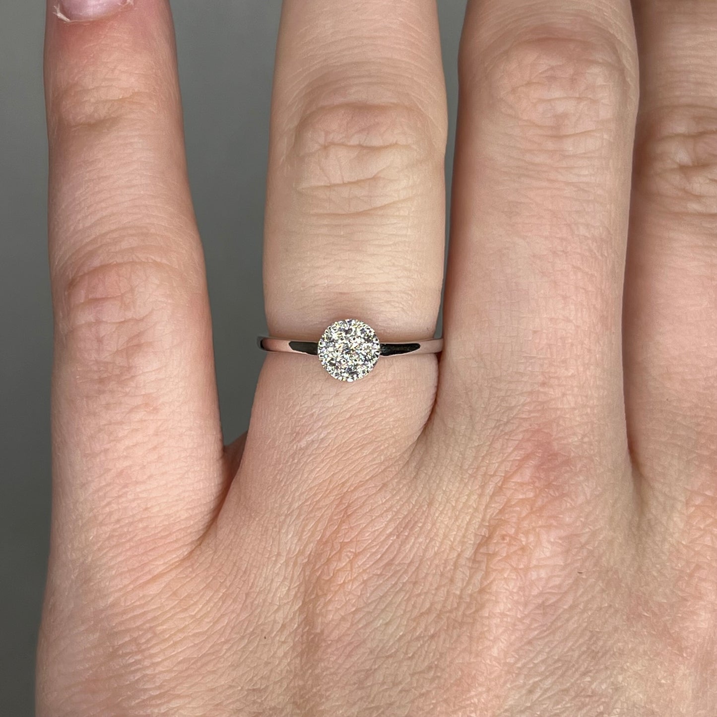 .26 Pave Diamond Stacking Ring in 14k White Gold