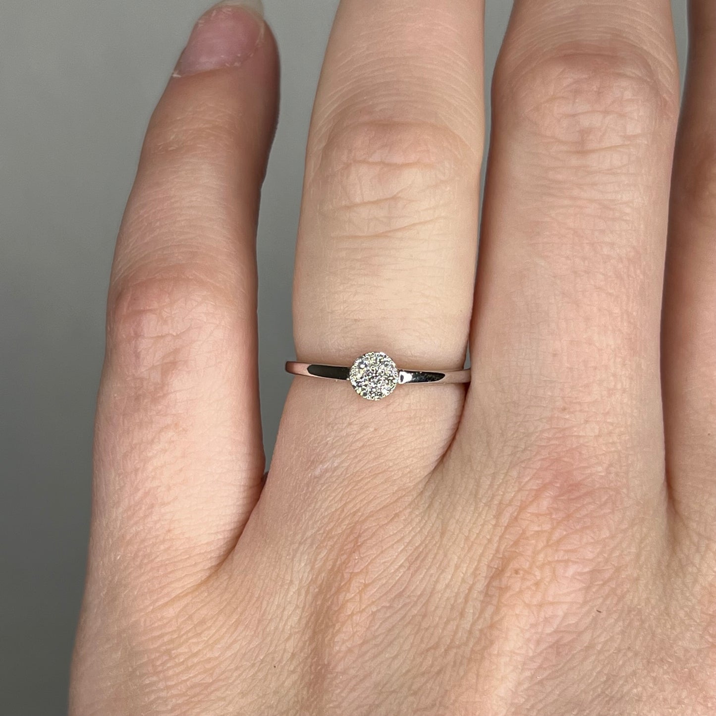 .11 Diamond Pave Stacking Ring in 14k White Gold