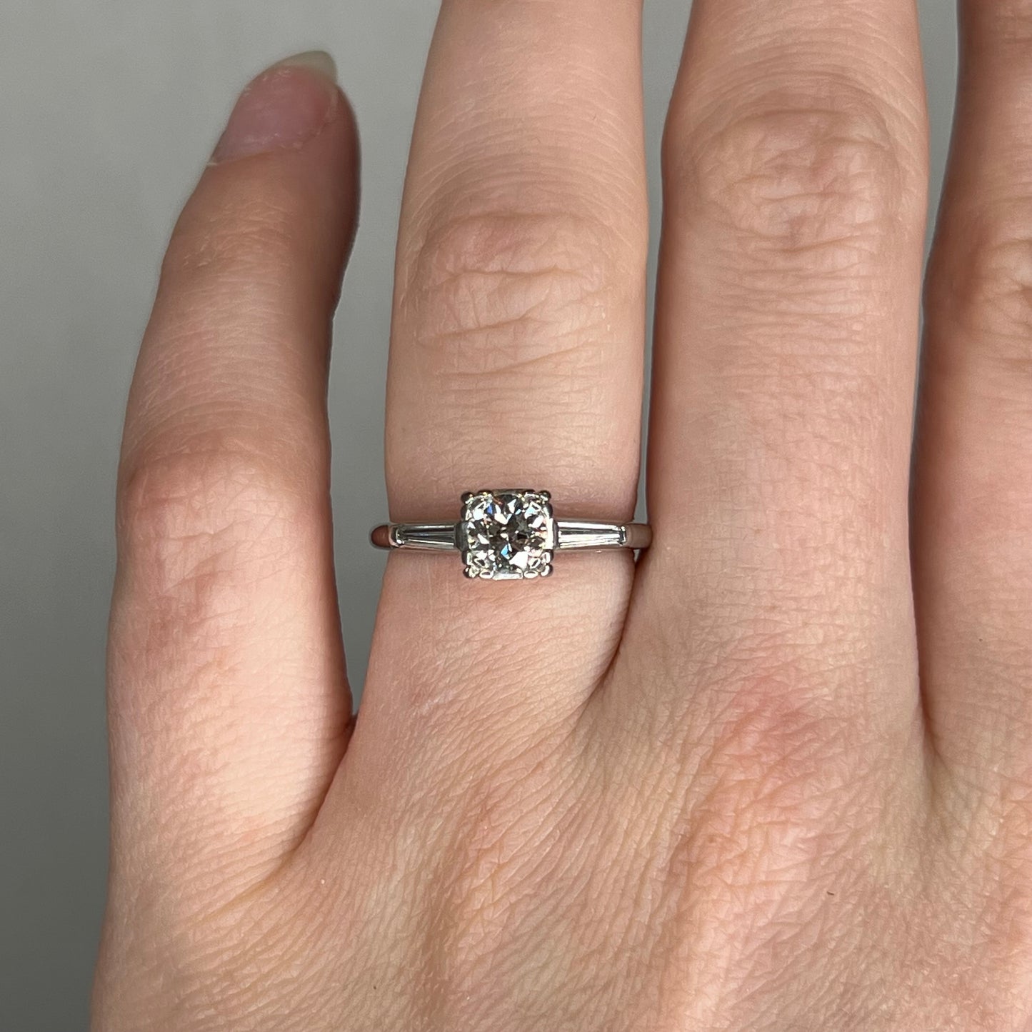 Vintage .60 Art Deco Solitaire Diamond Engagement Ring