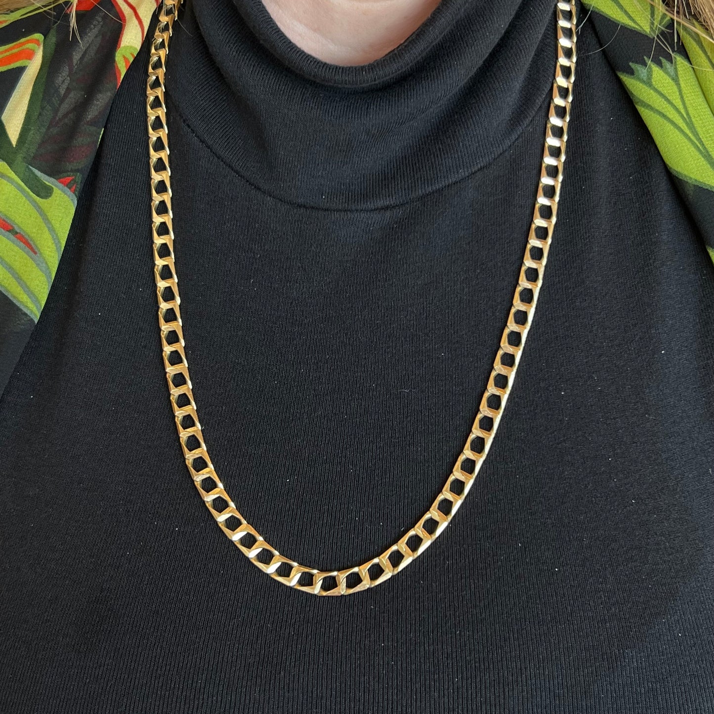 Heavy Chain Link Necklace in 14k Yellow Gold