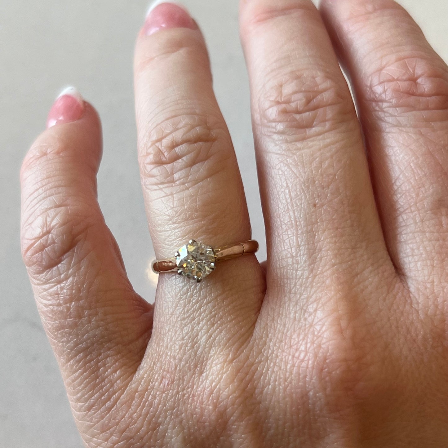 .76 Solitaire GIA Art Deco Engagement Ring in 14k Yellow Gold