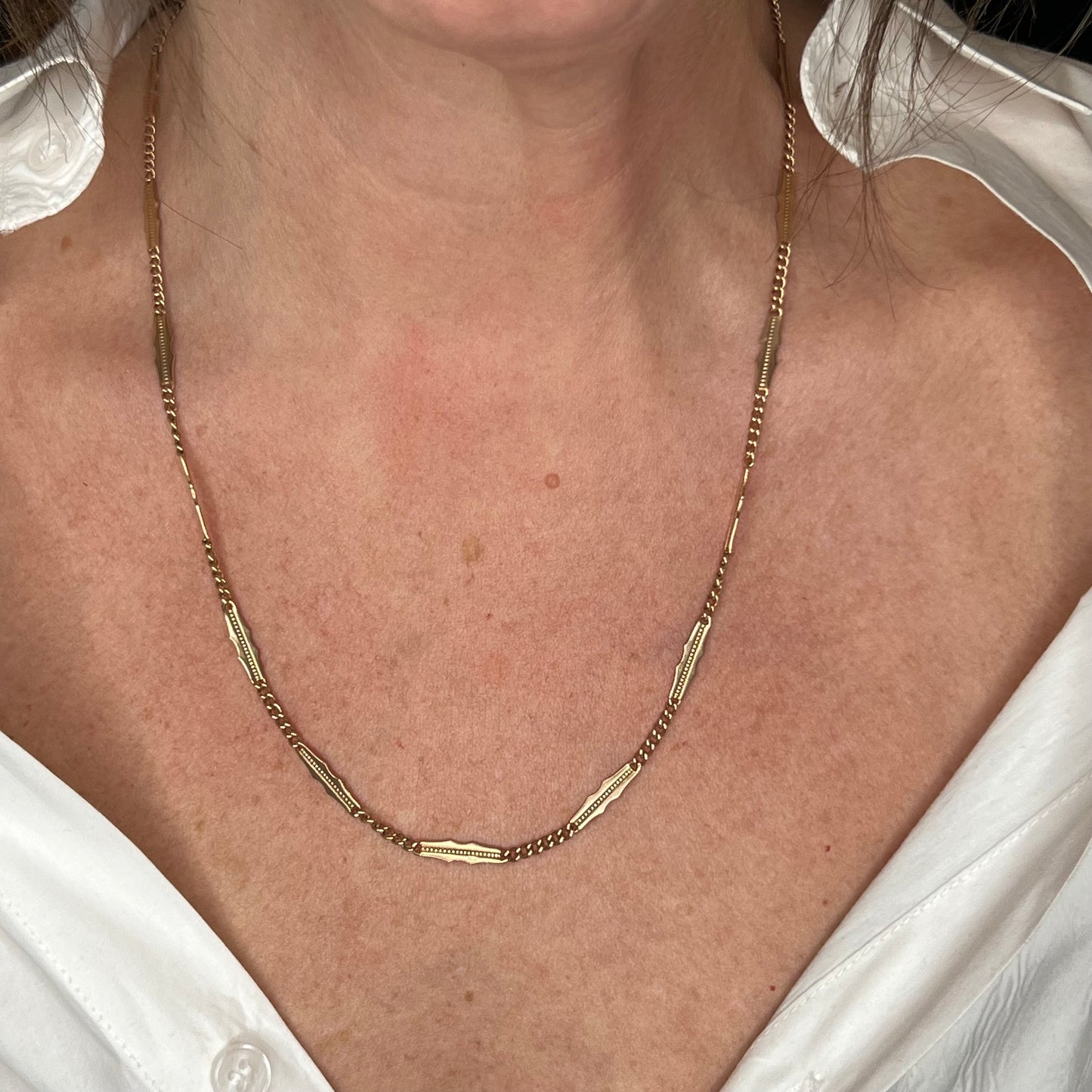 Vintage Victorian Chain 22 Inches in 14k Rose Gold