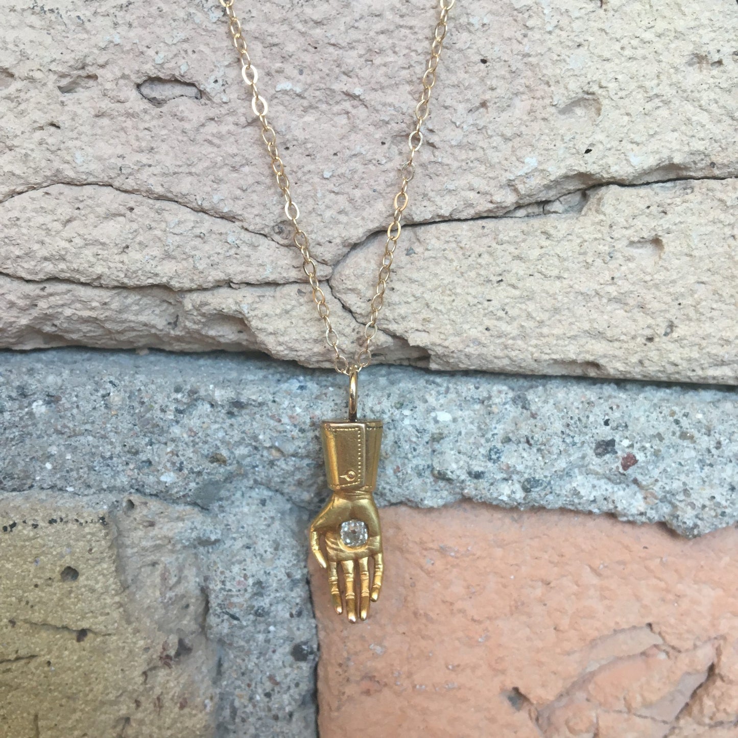 Victorian Charm .11 Old Mine Cut Diamond in Yellow Gold