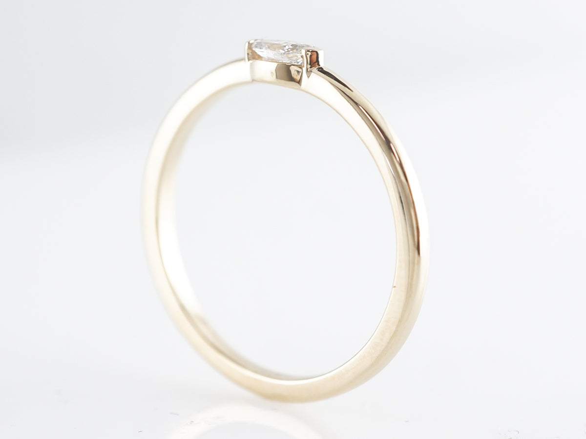 Simple Marquise Diamond Ring in 14k Yellow Gold