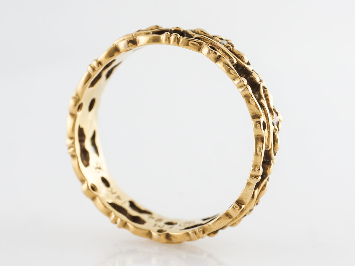 Mid-Century Diamond Ring 14k Yellow Gold