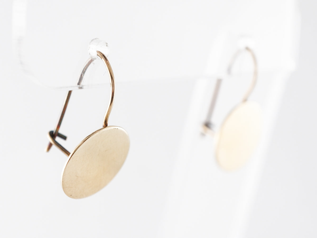 Minimal Disc Earrings in 14k Yellow Gold