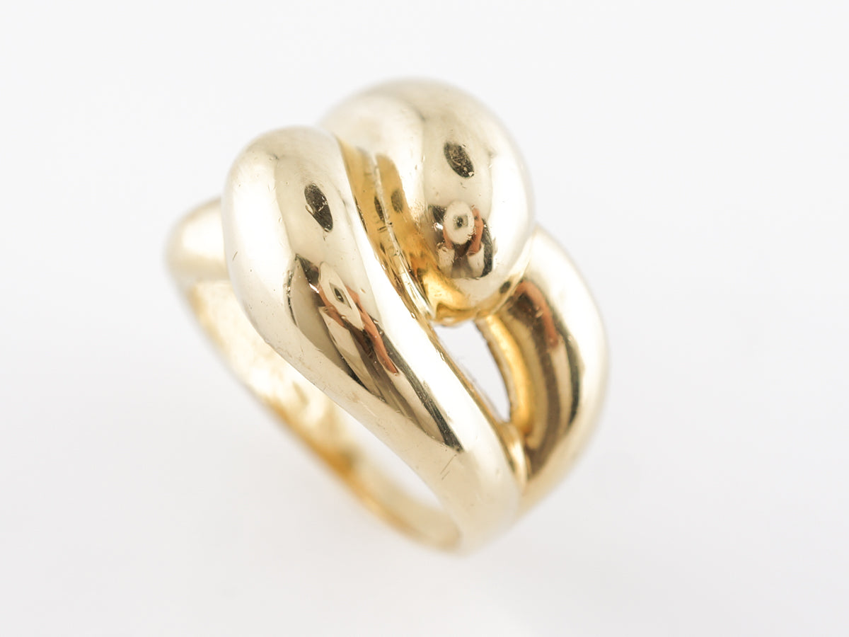 Knotted Right Hand Ring in 18k Yellow Gold