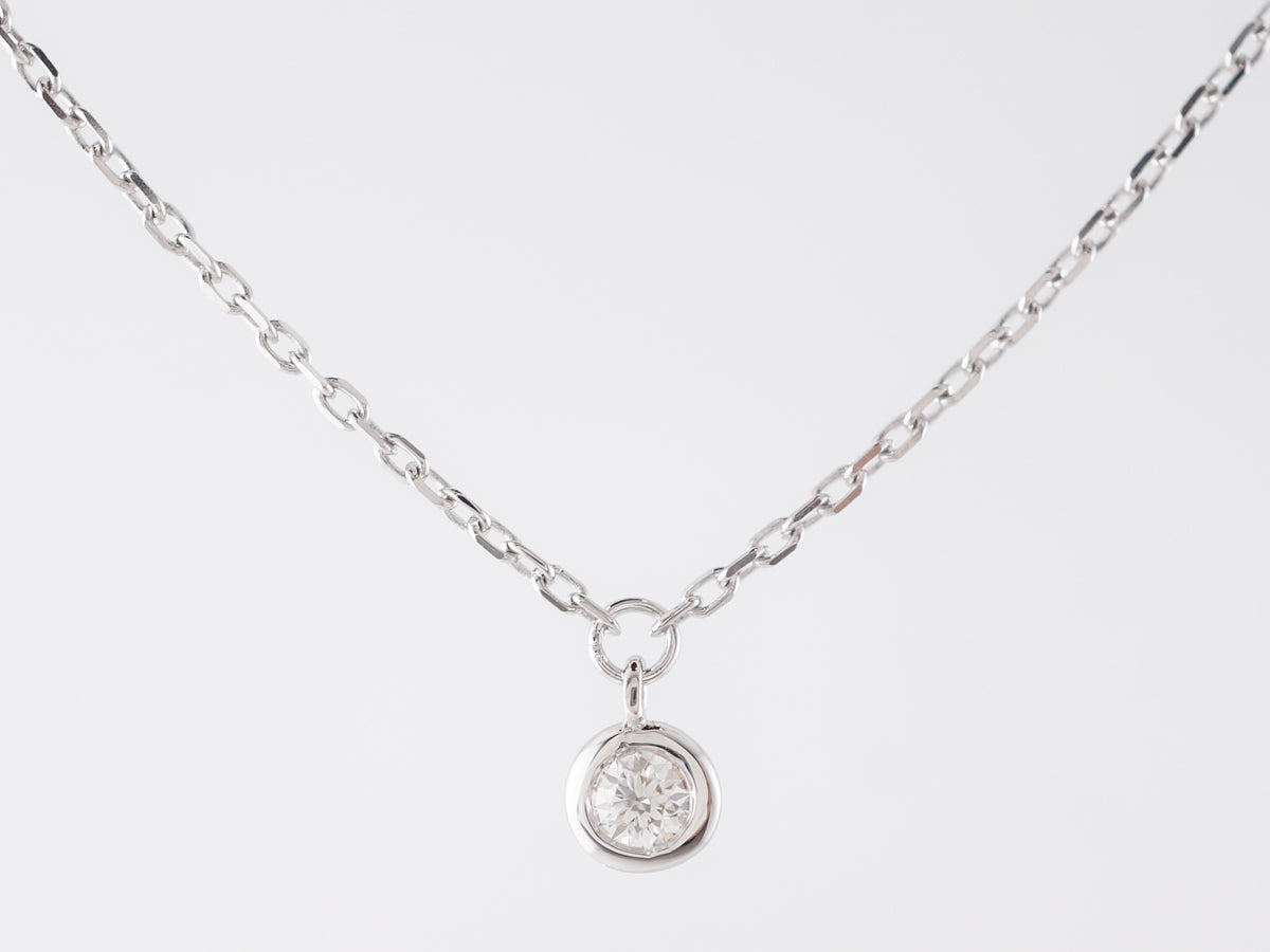 Delicate Diamond Necklace in 14k White Gold