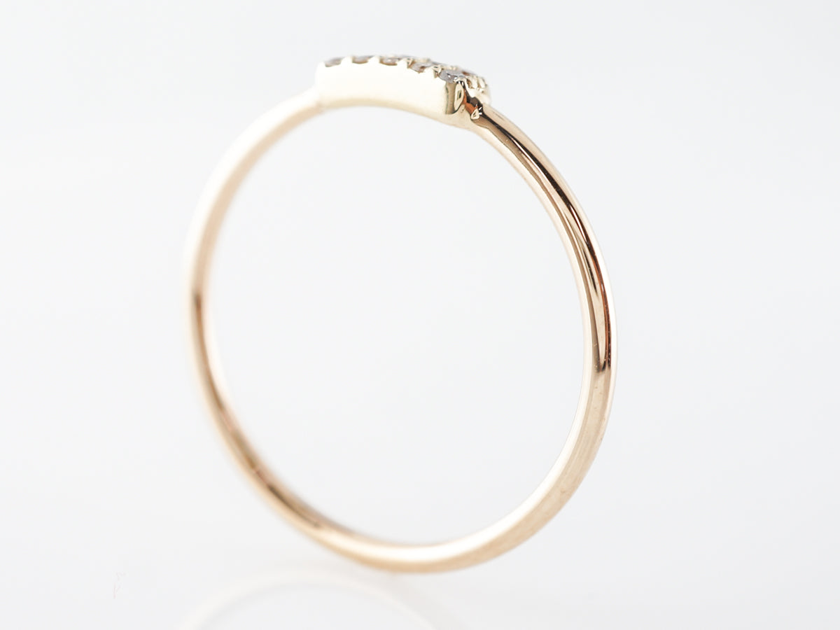 Pave Cluster Diamond Right Hand Ring in 14k Yellow Gold