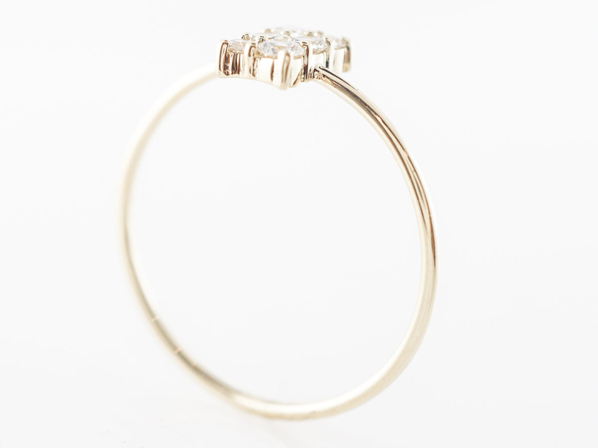 Yellow Gold Diamond Cluster Ring in 14k