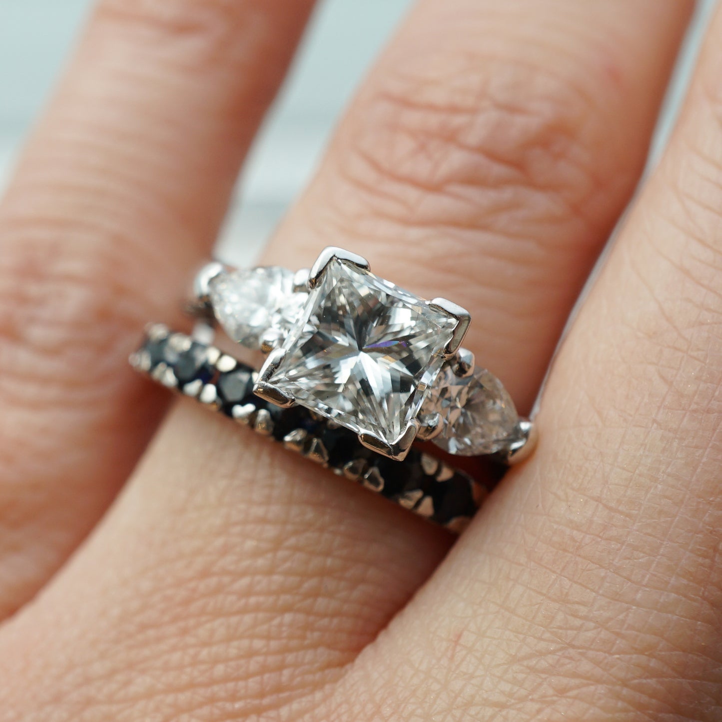 1.41 Princess Cut Diamond Engagement Ring in Platinum