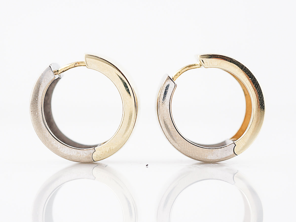 14k Yellow & shops White Gold Earrings