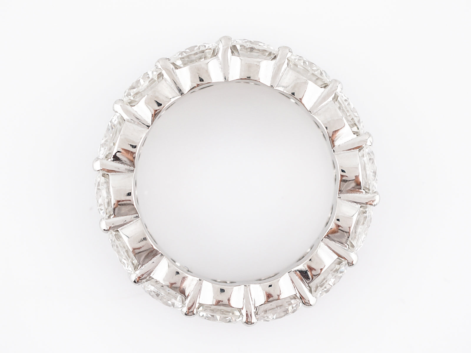 Right Hand Ring Modern 6.97 Round Brilliant Cut Diamond in Platinum