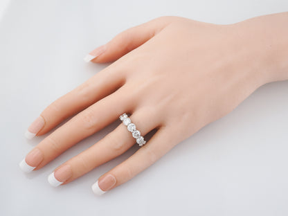 Right Hand Ring Modern 6.97 Round Brilliant Cut Diamond in Platinum
