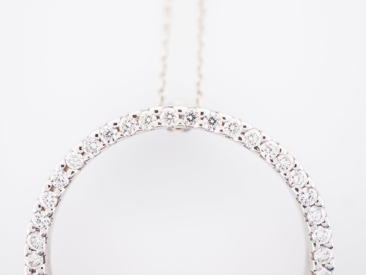 Roberto Coin Necklace Modern .43 Round Brilliant Cut Diamonds in 18k White Gold