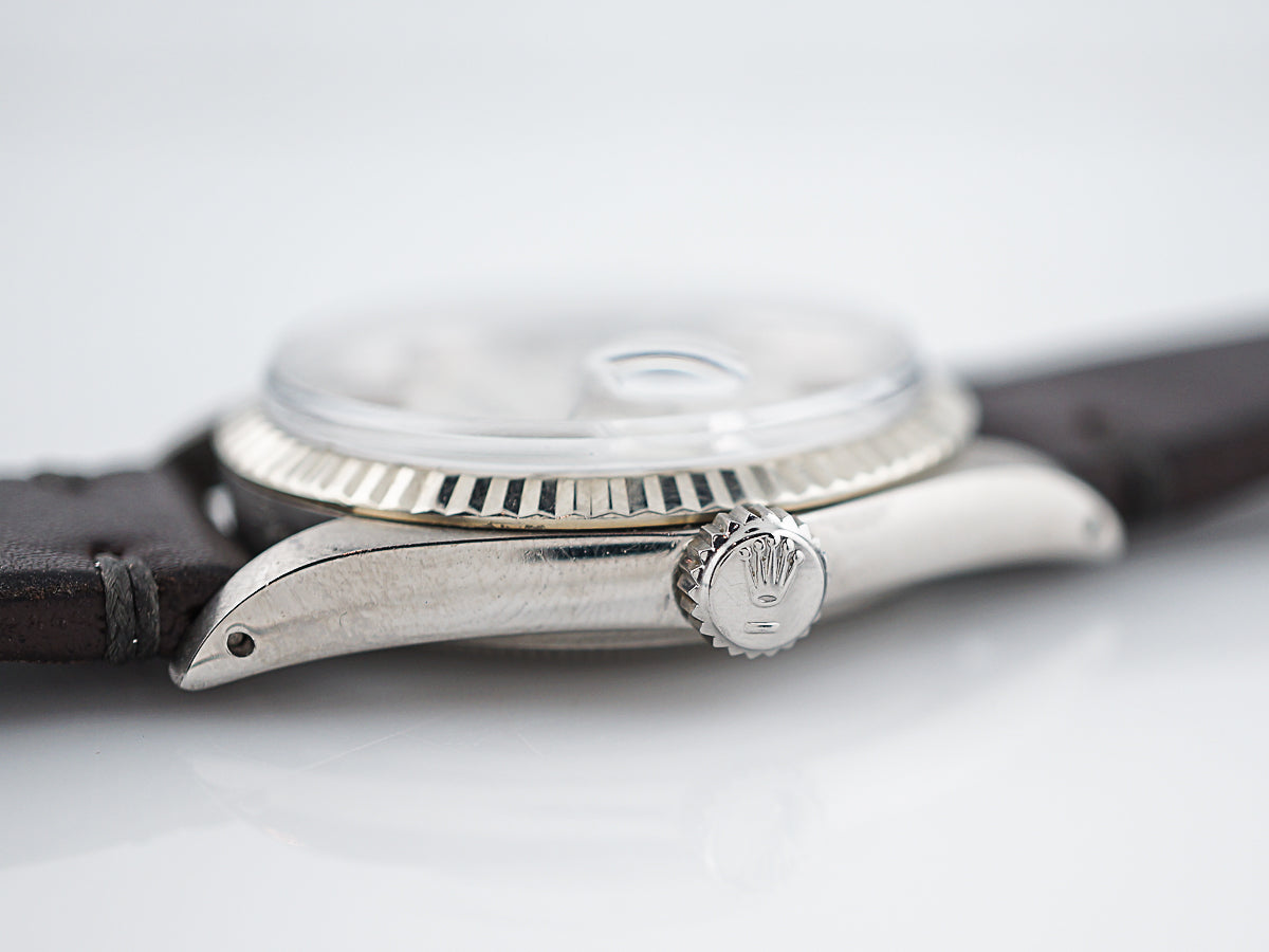 Rolex 1972 Datejust Watch Modern in Stainless Steel with a Fluted bezel