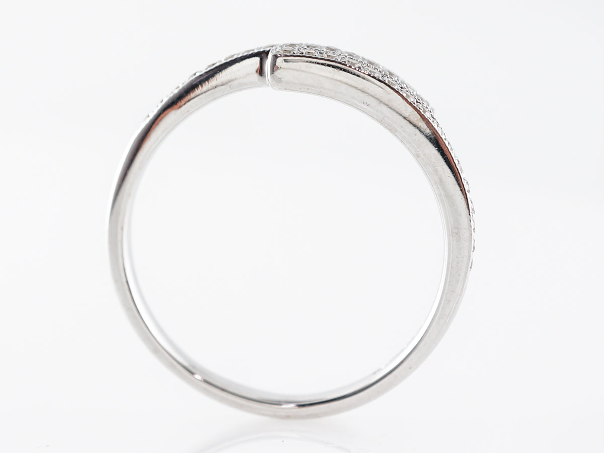 Round Diamond Stacking Ring in 14k White Gold