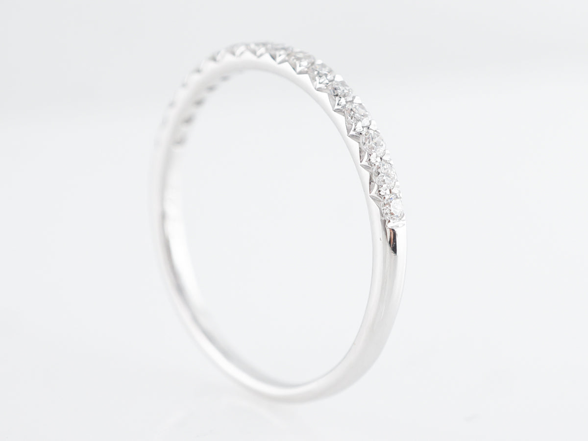 Thin Diamond Stacking Band in 14k White Gold