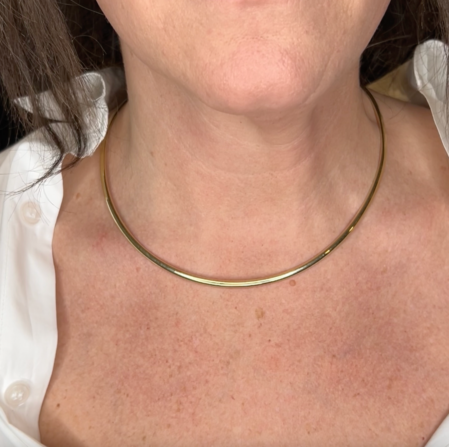 Smooth Yellow Gold Necklace 18 inches in 14k