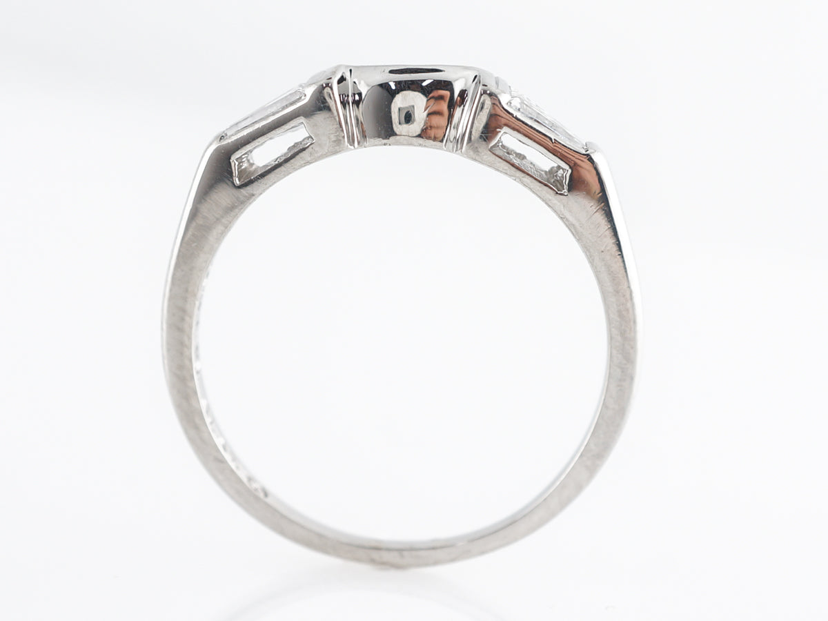 Tapered Diamond Shadow Wedding Band in Platinum